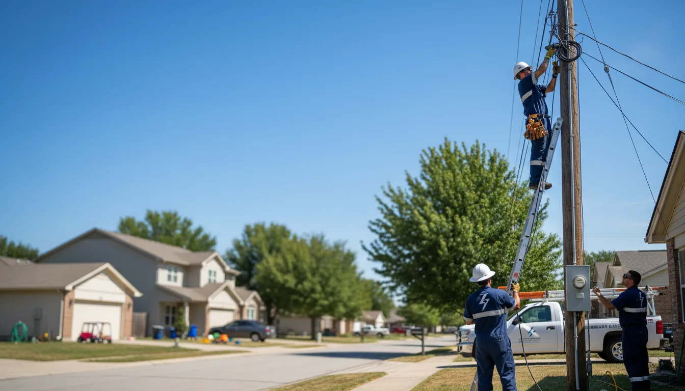 Residential electrician providing installation services in Healdton, OK